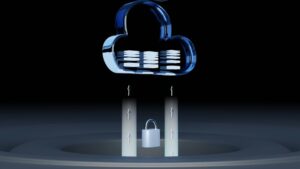 Cloud security lock illustration representing risks from third-party Microsoft 365 app permissions